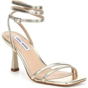 Steve Madden Kyrah Shoes SZ 6.5 Gold Platform Heels Ankle Straps Wedding Formal